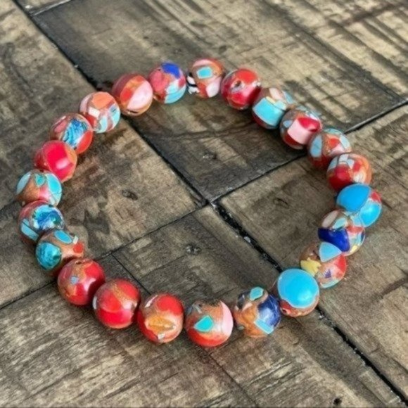 Goddess Zodiac Other - 8mm Imperial Jasper Stretch Bead Bracelet